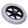 10in Wheelchair Front Wheel with 12mm Bearing Hole, Non Slip Wear Resistant, Sturdy Aluminium Alloy Material for Walker Caster, Suitable for Wheelchair view 1