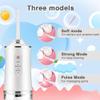 Wireless Oral Irrigator, 300 ml, 4 Nozzles, Interdental Cleaner, Mouth Irrigator, Travel IPX7 Waterproof, USB, Rechargeable, Removable Water Tank for Home & Travel view 2