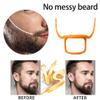 ANQIA Men's Beard Styling Template Goatee Mustache Grooming Guide Stencil Lineup Tool Shaving Template for Men Face Hair Styling Hairline Shaping Orange view 4
