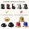 Prudiut Aluminum Foil Seal Lids; 61mm Coffee Pods Covers Compatible with Nespresso VertuoLine, Vertuo Plus; 200pcs Silver view 3