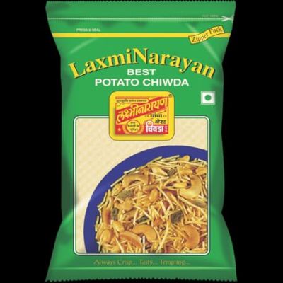 Laxminarayan Potato Chiwda (250g) (Pack of 1) - Mouth Watering Deep Fried Authentic Namkeen Savoury Snack