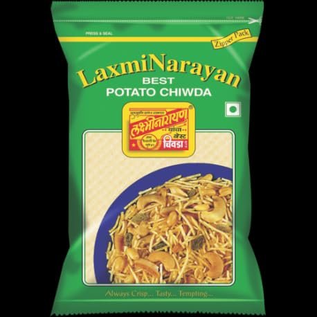 Laxminarayan Potato Chiwda (250g) (Pack of 1) - Mouth Watering Deep Fried Authentic Namkeen Savoury Snack