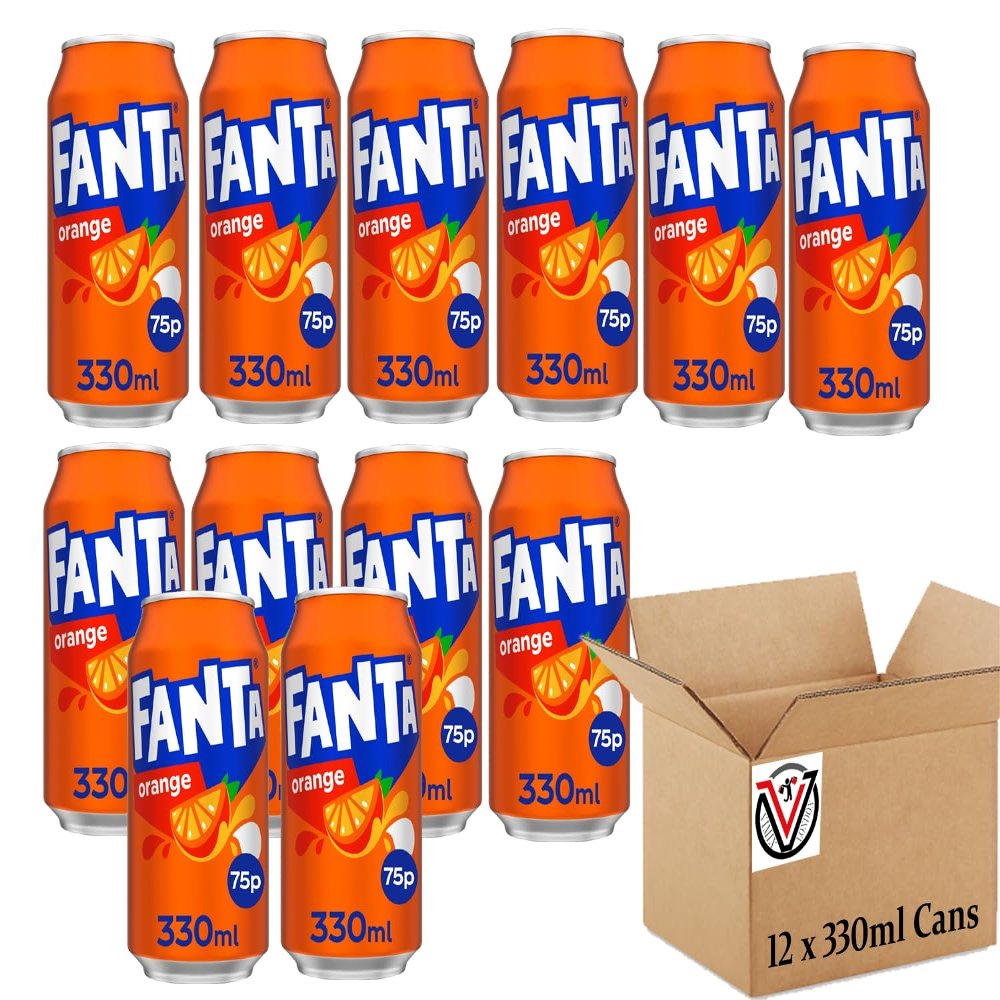Faanta Orange 12 x 330ml Cans PMP Sparkling orange flavoured soft drink | Vegan Drink