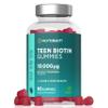 Biotin Hair Growth Gummies for Teens 10,000mcg | Hair and Skin Supplement for Teenagers | Strawberry Flavour Tablet Alternative | Vegetarian and Vegan | 60 Count | by Horbaach view 1