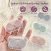 YKuzLx 6 Pack Contact Lens Case, Contact Case with Applicator Tool, Colorful view 4