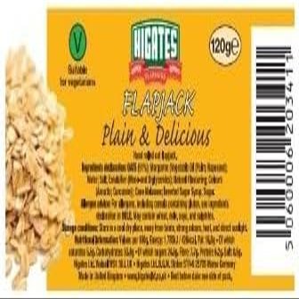 Higates Flapjacks Plain & Delicious 30 x 120g Delicious Tasty And Twisty Treat,For Christmas,Birthday,Easter Gift