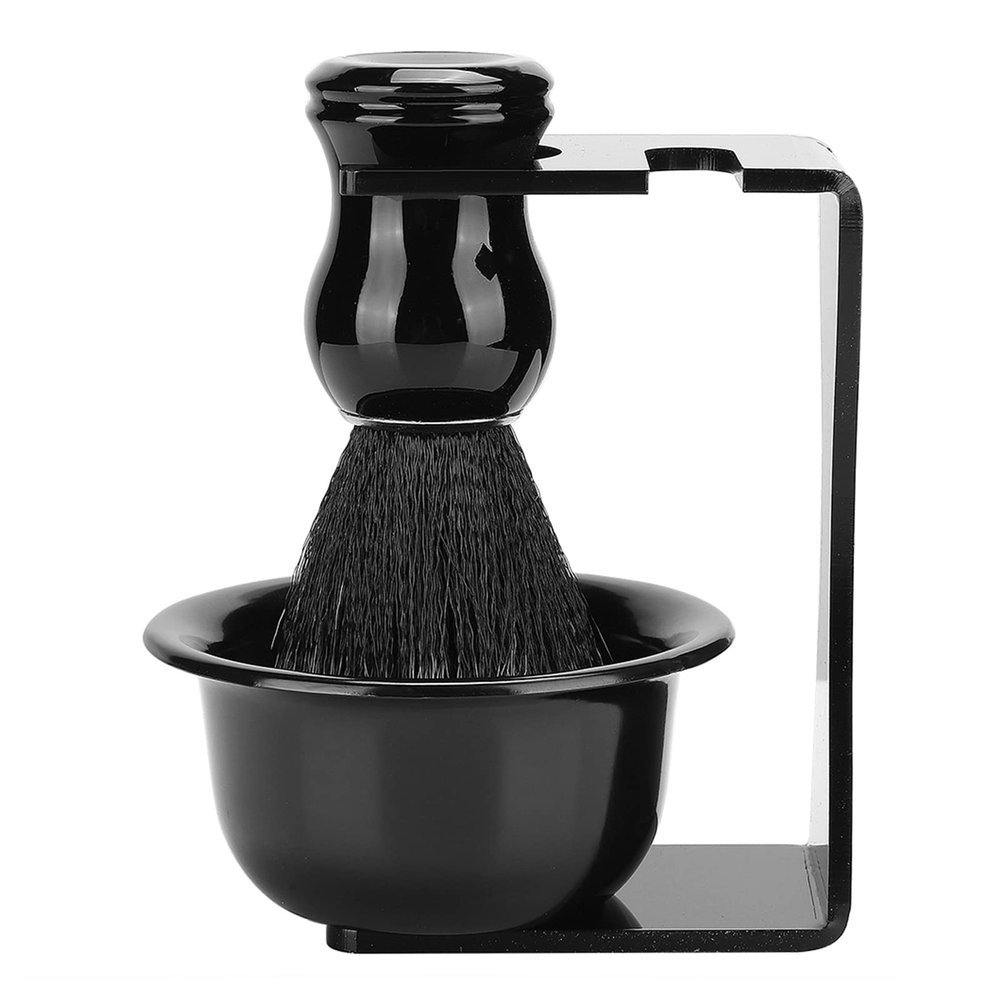 3pcs Beard Shaving Brush Bowl Holder Men Beard Cleaning Facial Hairdressing Tool Set