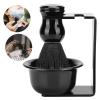 3pcs Beard Shaving Brush Bowl Holder Men Beard Cleaning Facial Hairdressing Tool Set view 4