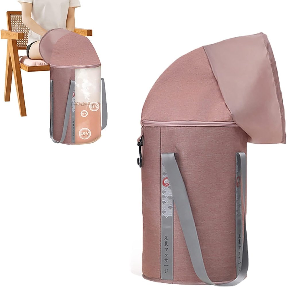 24L Foldable Foot Basin Foot Soaking Bath Basin Foot Soak Tub Multifunctional Laundry Bucket Storage Bags Portable Foot Bath 5 Layers Of Insulation With Removable Insulation Cover Side Pocket (Color