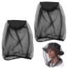 2 Pcs Midge Head Net Nylon Mosquito Head Protecting Net Midge Net Head Cover Fly Insects Bugs Preventing Cover for Outdoor Hiking Camping Fishing Climbing Walking Black view 1