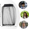 2 Pcs Midge Head Net Nylon Mosquito Head Protecting Net Midge Net Head Cover Fly Insects Bugs Preventing Cover for Outdoor Hiking Camping Fishing Climbing Walking Black view 4