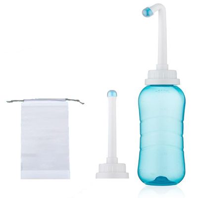 Brigtviee Peri Bottles for Postpartum Care & Perineal Douching - Portable Bidet, Perineal Bottle, Perineal Spray, 16.9 Oz/500ml Travel Bidet Bottle for Personal Hygiene Cleaning,Blue