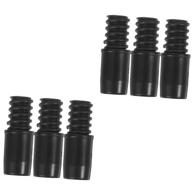 ABOOFAN 6pcs Threaded Tip Replacement for Mop Handle Household Cleaning Tool Broom Handle Threaded End Easy to Use for Rotating Mop Repair