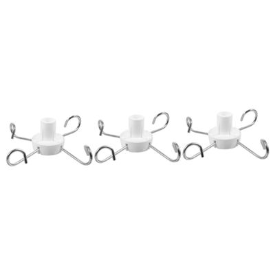 minkissy 3pcs Hospital Rack Vertical Stand Pole Hooks Stand Hooks Metal Plastic