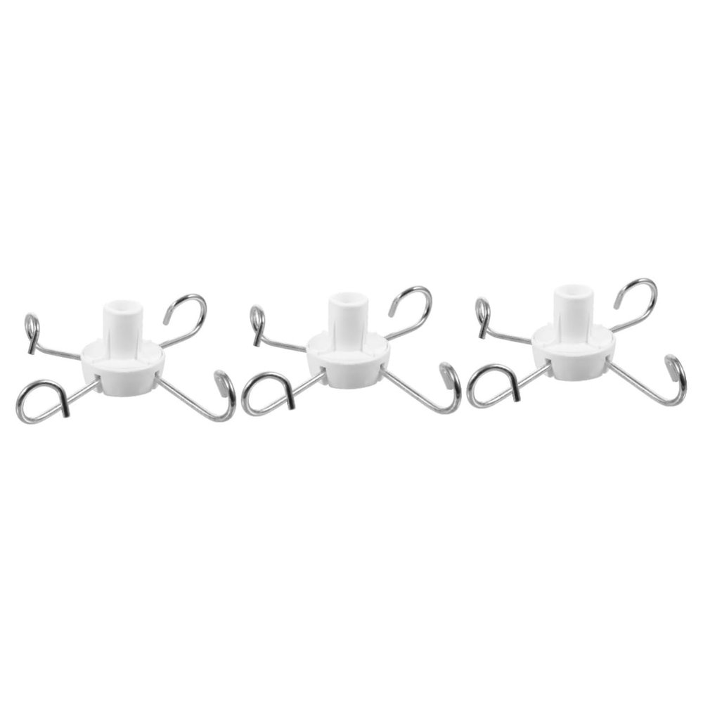 minkissy 3pcs Hospital Rack Vertical Stand Pole Hooks Stand Hooks Metal Plastic