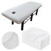 10 Pcs Disposable Fitted Massage Table Sheets with Face Hole Breathable Non Woven Fabric Massage Table Protective Cover with Elastic Oilproof Massage Table Sheets 85 x 35 Inches view 1