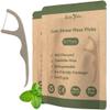 EcoYou Biodegradable Floss Picks  100 Count | Mint Dental Floss Sticks with Candelilla Wax | Eco-Friendly Teeth Cleaning view 1