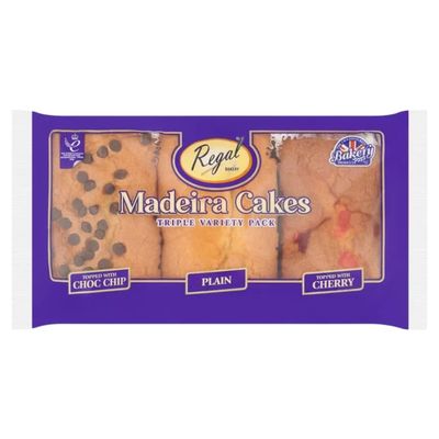 Regal 3 Classic Madeira Cakes Triple Variety - 4 Pack