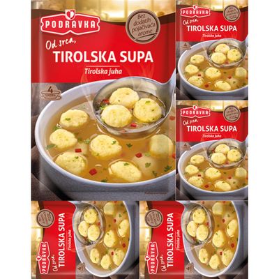 Podravka Tyrolese Soup Tirolska Juha 67 Gram x 5 Packs by Pufai Grocery