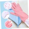 minkissy 2pair Gloves Men Water Resistant Heavy Duty Gloves for Gardening Cleaning Dishwashing Long Cuff Protection Random Color view 2