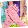 minkissy 2pair Gloves Men Water Resistant Heavy Duty Gloves for Gardening Cleaning Dishwashing Long Cuff Protection Random Color view 3