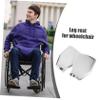 Anneome Wheelchair Footrest Pedal Replacement Pair Thick Aluminum Alloy Footplates Notched Design for Patient Mobility Aid Compatible with Elevating Wheelchairs view 2