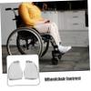 Anneome Wheelchair Footrest Pedal Replacement Pair Thick Aluminum Alloy Footplates Notched Design for Patient Mobility Aid Compatible with Elevating Wheelchairs view 3