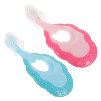 COLLBATH 2pcs Ergonomic Boys and Girls Toothbrush Soft Bristle Comfortable for Toddlers