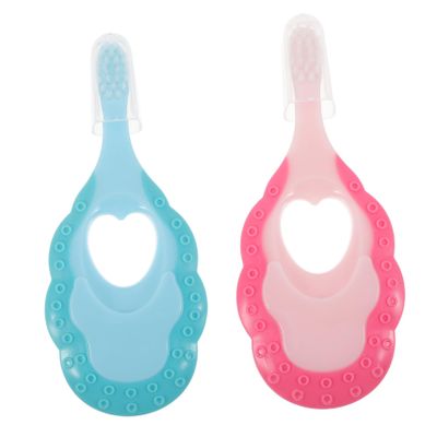 FOYTOKI 2pcs Boys and Girls Toothbrush Teething Brush Soft Brush for Toddlers Travel Toothbrush for Daily Use