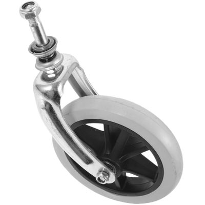 minkissy Wheelchair Front Fork Wheel Replacement Parts Steel Tube Rubber Easy Assembly