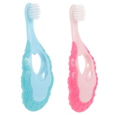 Anneome 2pcs Soft Bristle Boy Girl Toothbrushes for Years Safe and Durable Boy Girl's Oral Care Accessories Eye-catching Colors for Easy Brushing Experience Joyful Pink