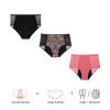 Womens Period Pants Heavy Flow Extra Protection Leakproof Menstrual Postpartum Underwear Reusable Incontinence Pants for Women Pack of 3(Size:S) view 4