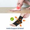 2 Pairs Plantar Fasciitis Compression Socks for Women & Men 20-30 mmHg, Ankle Support for Ligament Damage, Functional Socks for Neuropathy (2x Black, S) view 4