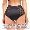 SHANJINL Women's Washable Incontinence Pants,Leakproof Heavy Flow Period Panties High Waisted Knickers Underwear Postpartum Panties Pack of 3(Size:XL) Black view 4