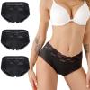 SHANJINL Women Period Pants Mid-Waist 37ML Heavy Flow Period Underwear Menstrual Leakproof Cotton Knickers Protective Briefs Pack of 3(Size:M) Black view 1