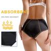 SHANJINL Women Period Pants Mid-Waist 37ML Heavy Flow Period Underwear Menstrual Leakproof Cotton Knickers Protective Briefs Pack of 3(Size:M) Black view 4