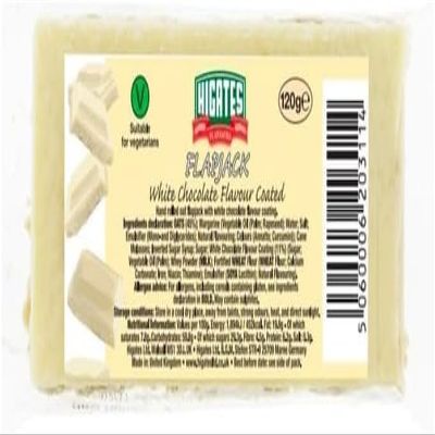 Higates Flapjacks White chocolate flavour coated 120g Delicious Tasty And Twisty Treat,For Christmas,Birthday,Easter Gift (6)