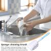 Foam Bottle Brush | Long Handle Water Bottle Cleaner Brush | 360 Rotating Head Sponge Bottle Brush With Long Handle For Tumblers, Pot, Mugs, Kitchen Clean view 2