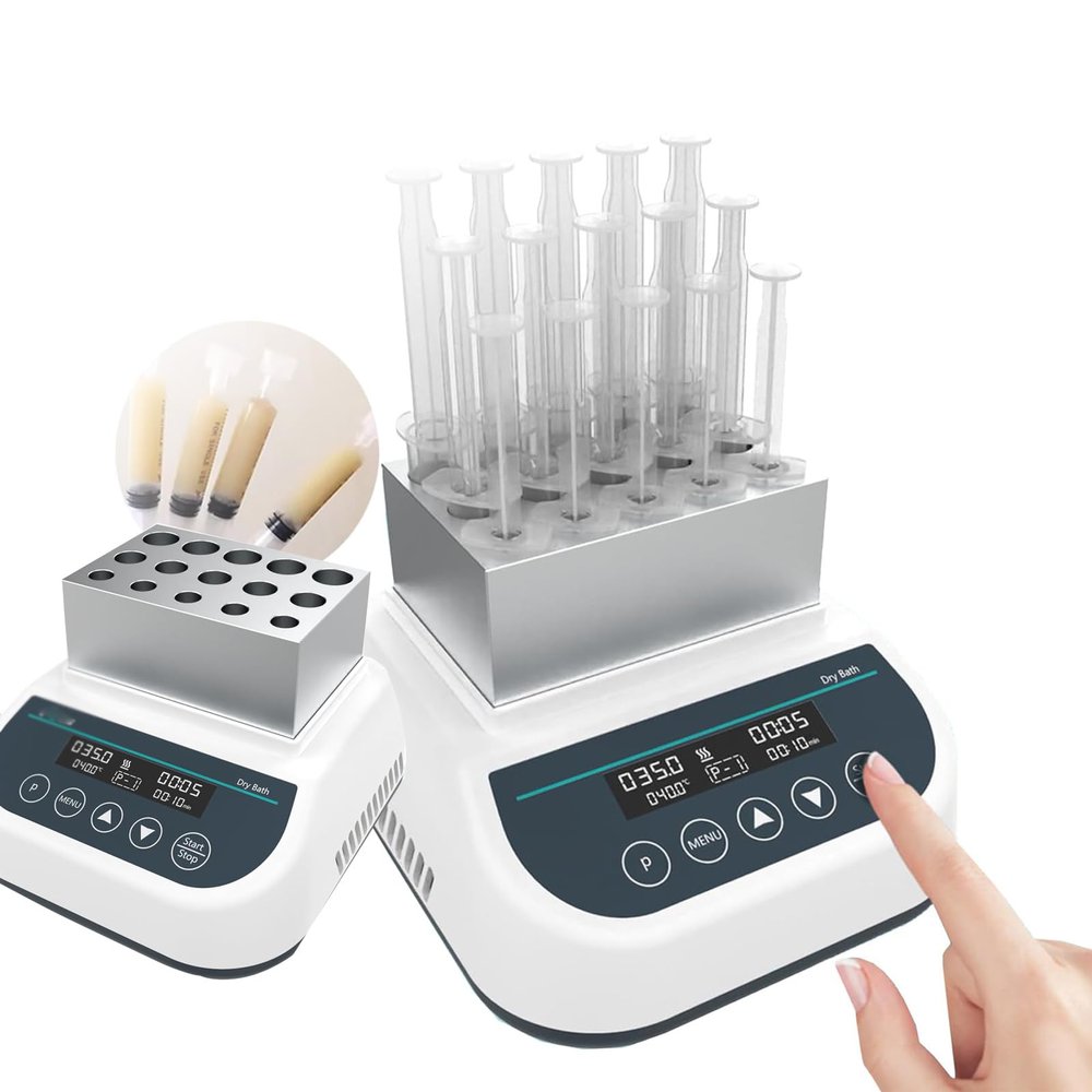 LNNLOO Professional Gel Heating Machine, PRP PPP Gel Maker Heater Dry Bath Heater, Plasma Gel Maker Heater,Timing Range(5s-23h59min),Digital Keypad, with Vents, for 5ml/10ml/15ml Syringe,B