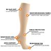 HYCOPROT Compression Socks for Women & Men Circulation (3 Pairs) 15-20 mmHg for Athletics Running Nurses Pregnancy Travel view 2