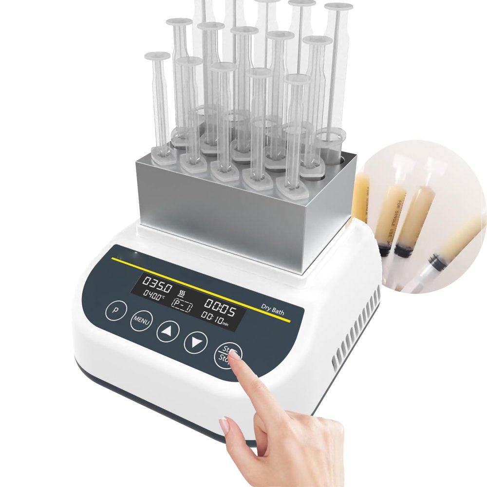 LNNLOO PRP PPP Plasma Gel Maker Heater, 5ml/10ml/15ml - Professional Gel Heating Machine,Timing Range(5s-23h59min),Digital Keypad(Easy Operate) - Precise Temperature Control, with Vents,B