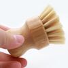 Luxylei 2pcs Wooden Dish Scrub Brushes, Pot Scrubbing Brush, Round Mini Dish Brush, Kitchen Cleaning Scrubbers for Cleaning Pots, Pans, Plate view 3