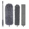 Kruluuvia 4Pcs Microfiber Duster Kit with Extension Pole 30-110 Inches Metal+Plastic High Ceiling Duster for High Ceiling for Cleaning Cobweb, Blinds, Furniture,Car view 1