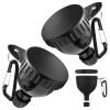 Yuerme Small Portable Protein Powder Container, [2 Pcs] Upgraded Protein Powder Storage with Carabiners, Supplement Funnels Dispenser Container for Workout and Travel view 1