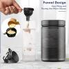 Yuerme Small Portable Protein Powder Container, [2 Pcs] Upgraded Protein Powder Storage with Carabiners, Supplement Funnels Dispenser Container for Workout and Travel view 4