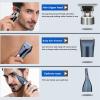 5 in 1 Electric Shaver for Men,USB Rechargeable Electric Razors,3-Speed Shaver with 4 Different Functional Replacement Heads,IPX7 Waterproof Wet and Dry Shaving,Gifts for Father (Black) view 2