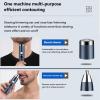 5 in 1 Electric Shaver for Men,USB Rechargeable Electric Razors,3-Speed Shaver with 4 Different Functional Replacement Heads,IPX7 Waterproof Wet and Dry Shaving,Gifts for Father (Black) view 3