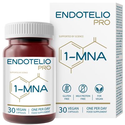 Endotelio 1-MNA PRO, Anti Aging, Optimizing NAD+, Double Dose for Faster Effects, Biohacking Supplement, Sirtuin Activator, Support for Cellular Health, Scientifically Formulated, 30 Easy Swallow Caps