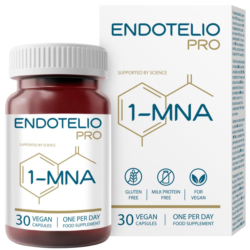 Endotelio 1-MNA PRO, Anti Aging, Optimizing NAD+, Double Dose for Faster Effects, Biohacking Supplement, Sirtuin Activator, Support for Cellular Health, Scientifically Formulated, 30 Easy Swallow Caps