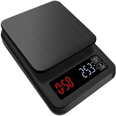 VNNHGB Food Scales Digital Stainless Steel Digital Kitchen Scale,Coffee Electronic Scale 10kg/1g Timing Cooking Food Baking Scale Scales